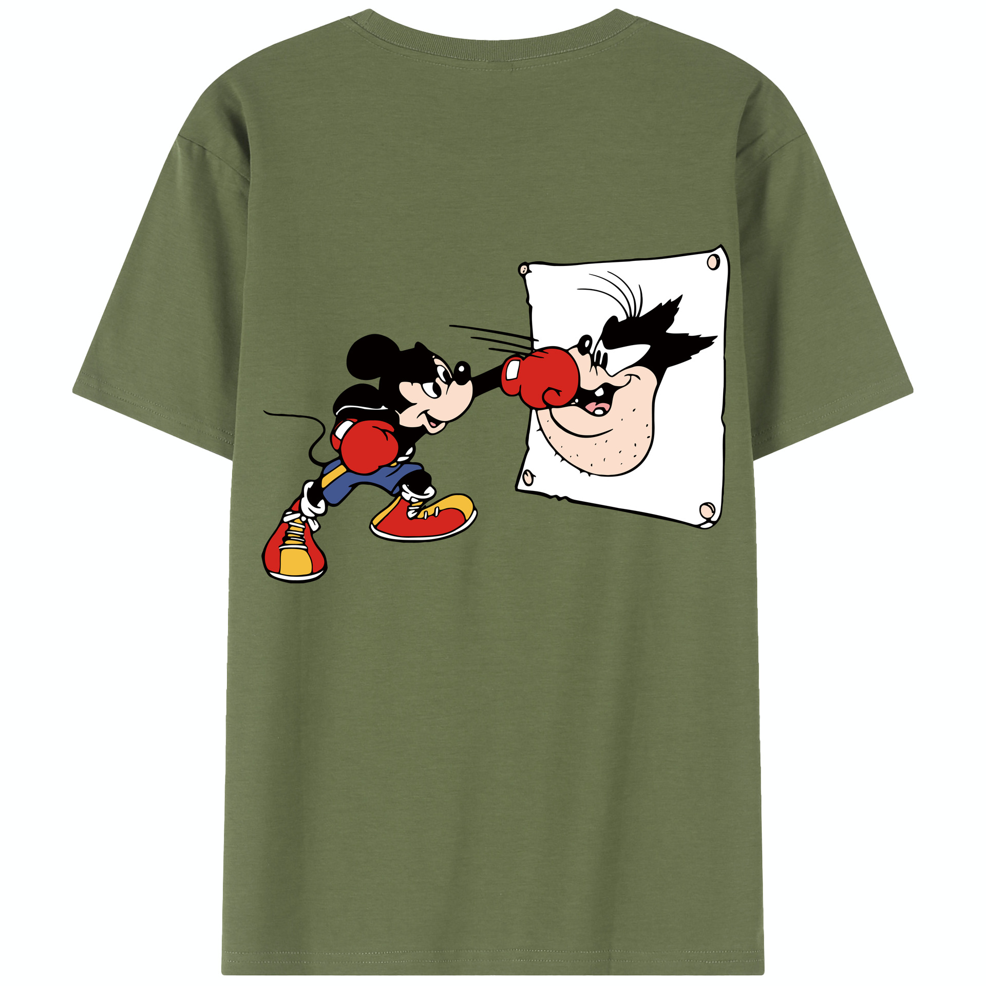（画像用） ミッキーマウス Mickey Mouse 綿100％半袖Tシャツ（背面プリント）